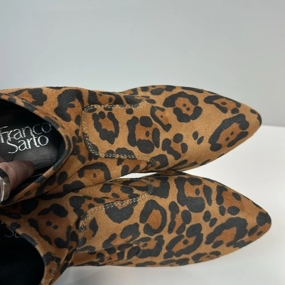 Franco‎ Sarto Kortney Booties Camel Leopard Size 7.5